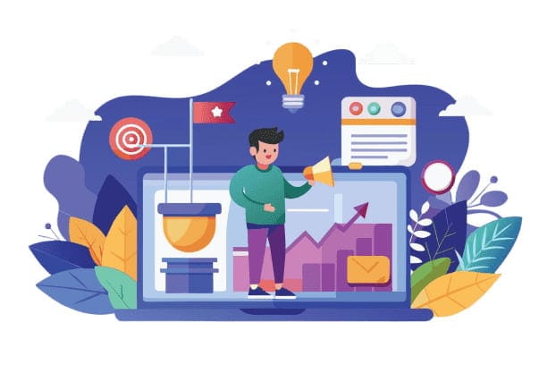 digital-marketing-strategy-illustration-with-man-holding-megaphone-free-vector-min-min